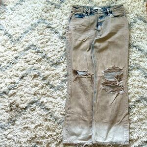 Distressed Flare Jeans
